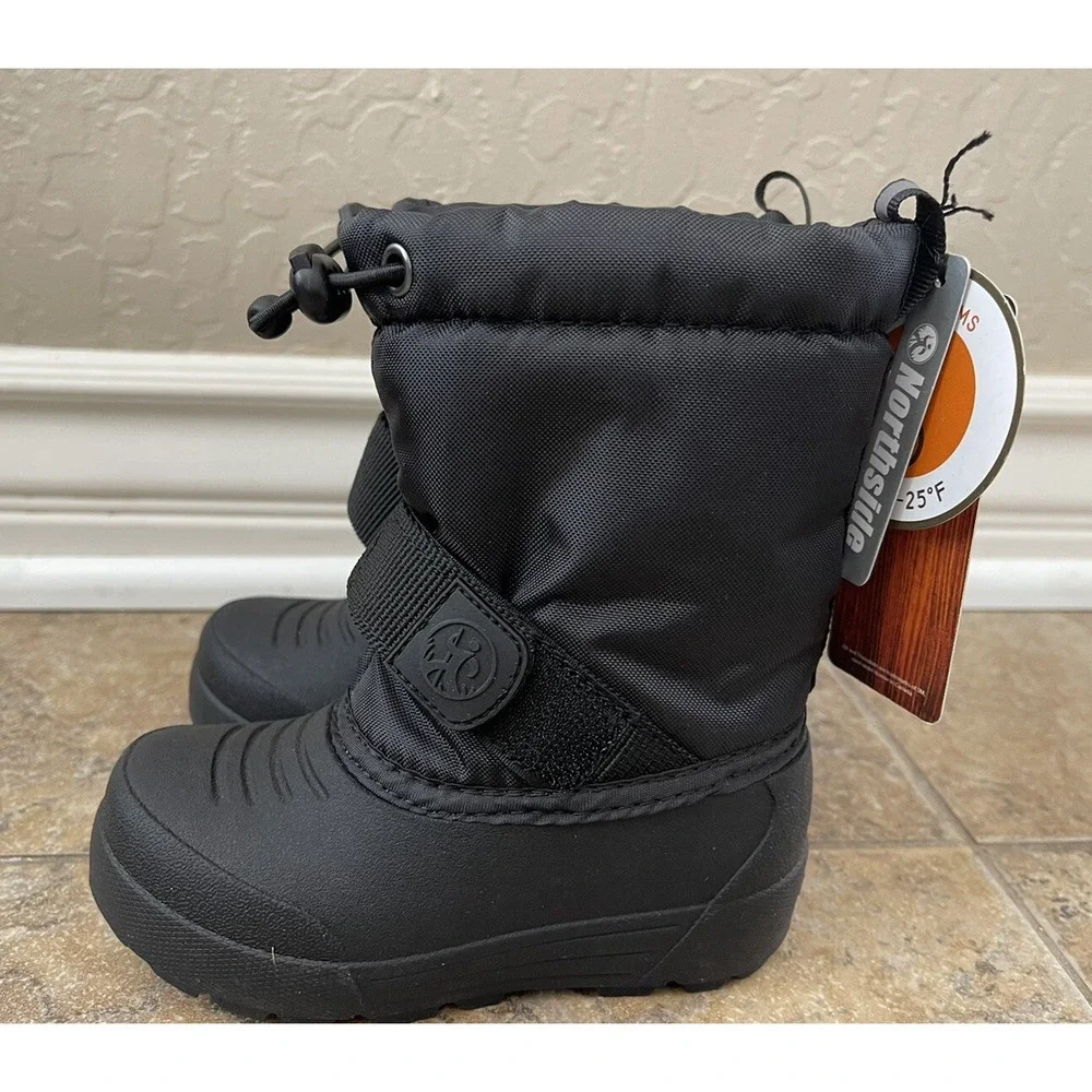 Northside Winter Snow Boots Black Toddler Kids Size 5